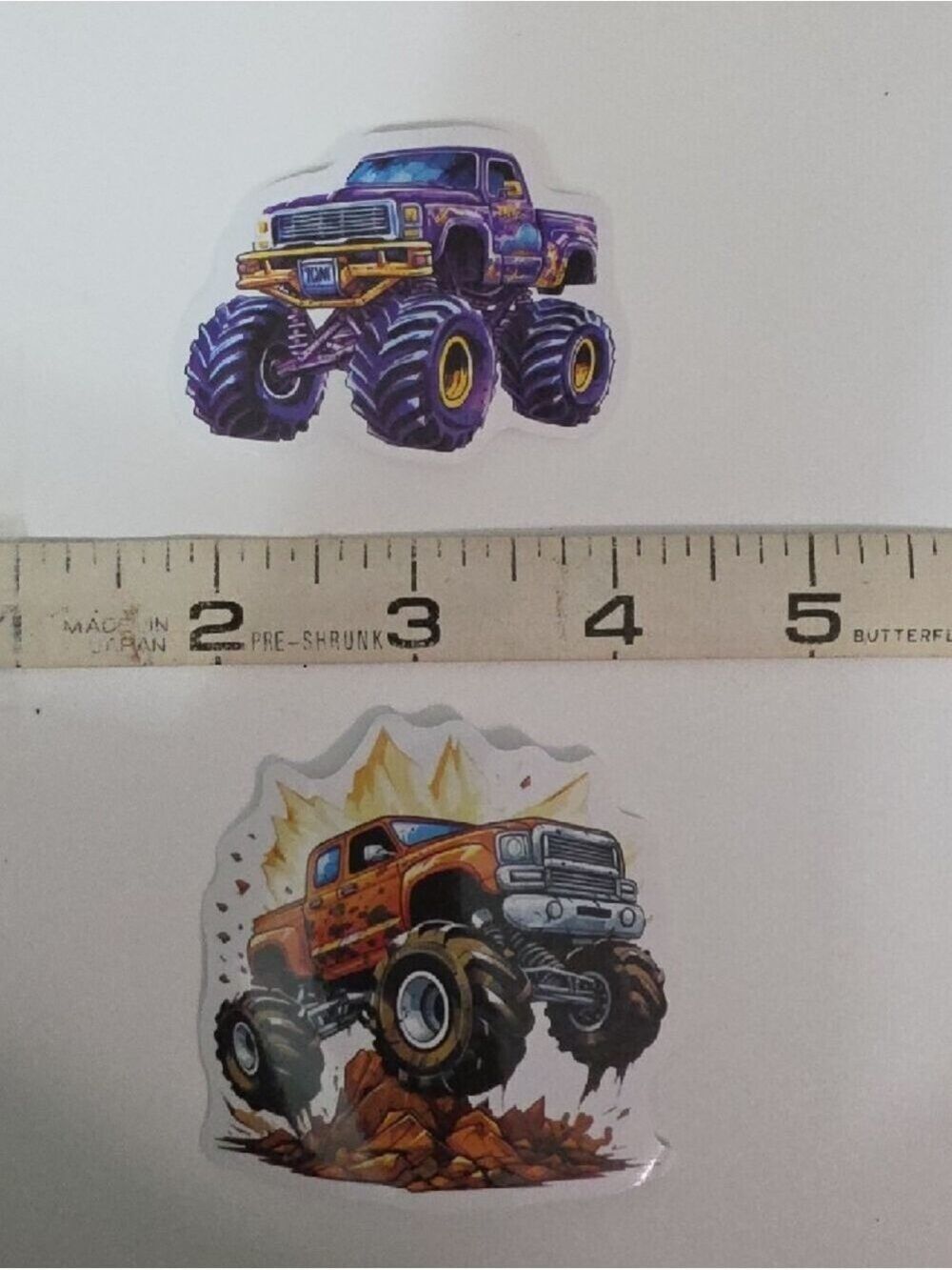 Monster Truck Sticker Sheet for Kids - Colorful Trucks - Lot Of 12 - Picture 2 of 7